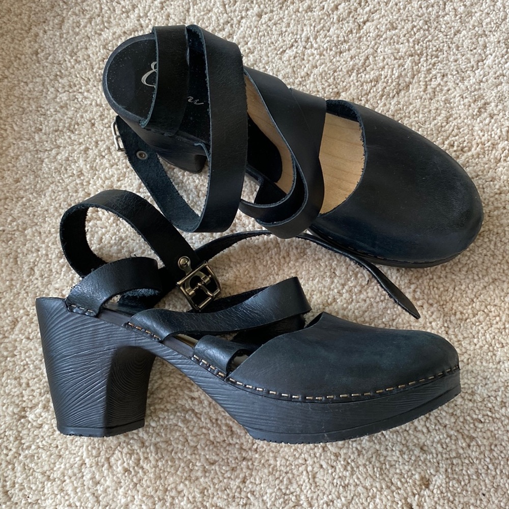 Authentic black Swedish clogs